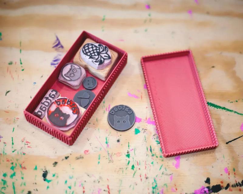 “tin” box with lid (vase mode)
