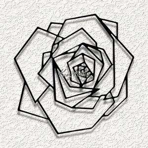 geometric rose wall art