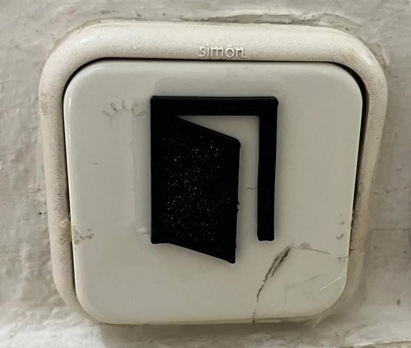 Open Door Switch Symbol – 3D Printable Indicator Icon