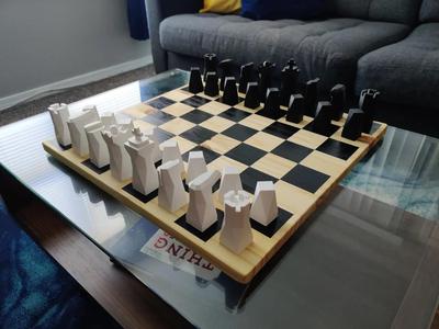 Modern chess pieces