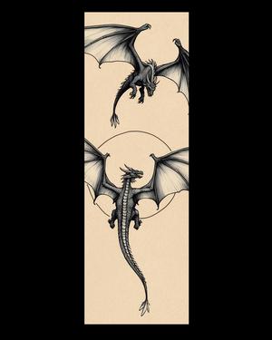 Fanart Set of Bookmarks for the Novel Fourth Wing By Rebecca Yarros