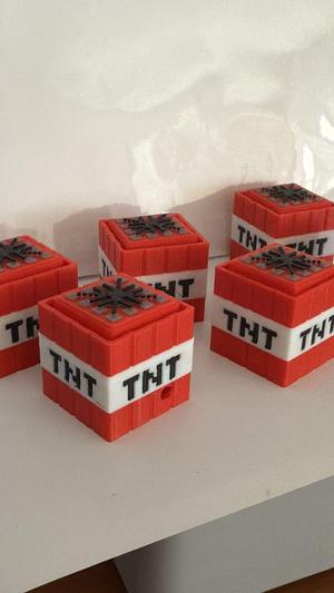 Minecraft TNT Clicker Fidget and Keychain