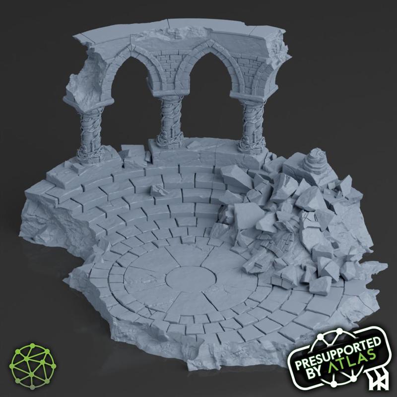 Ruined Temple Diorama Base – Terrain