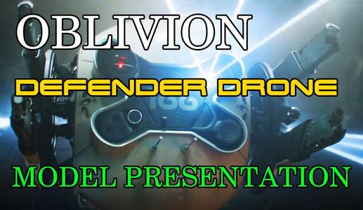 OBLIVION Defender DRONE STL file set for 3D printing