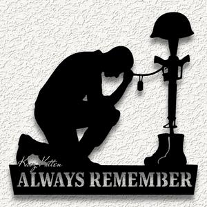 always remember soldier memorial day wall art home decor