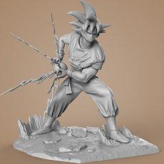 Goku Kamehameha 3D Printing Figurine | Assembly