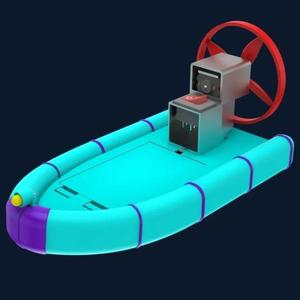 Airboat Fan-Powered Boat Toy Model