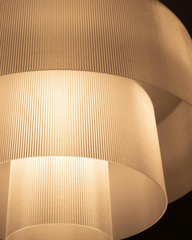 3 Tier Pendant // Cylinder Lenticular 300mm