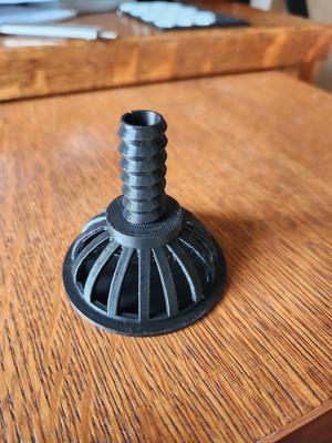 Hose strainer for pumping out mudpuddles
