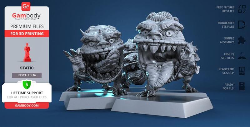 Squiggly Beasts 3D Printing Miniatures | Static