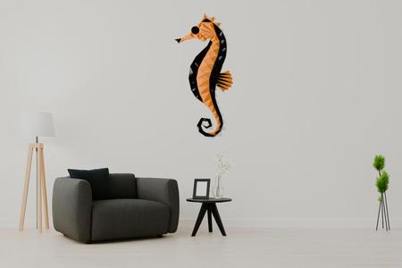 Geometric Seahorse Wall art
