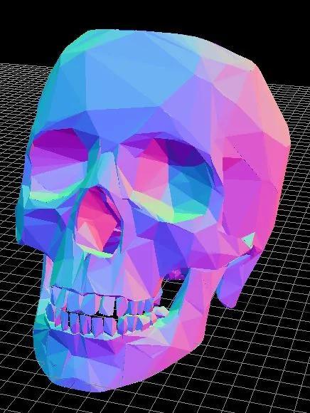 Low Poly Skull Vase Pen Holder Remix