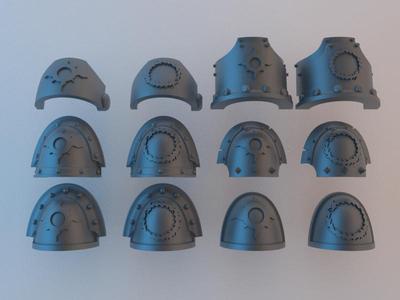 (Chaos) Space Marine Shoulder Pads – Thousand Sons