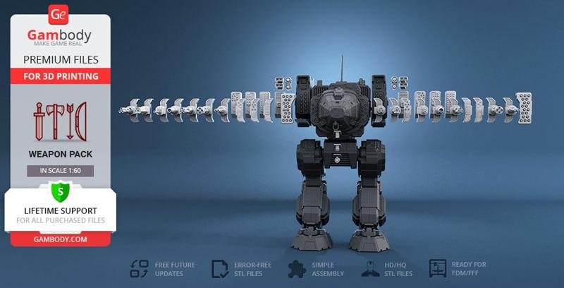 MWO Stalker Weapon Pack for 3D Printing | Assembly