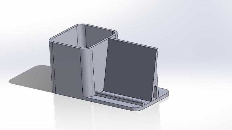 Desk organizer with phone stand