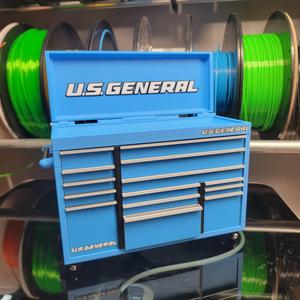 U.S. General Desk Tool Chest w/ Lid Business Stand