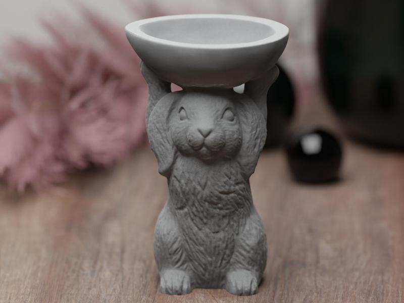 Cute easter Bunny Bowl holding half egg