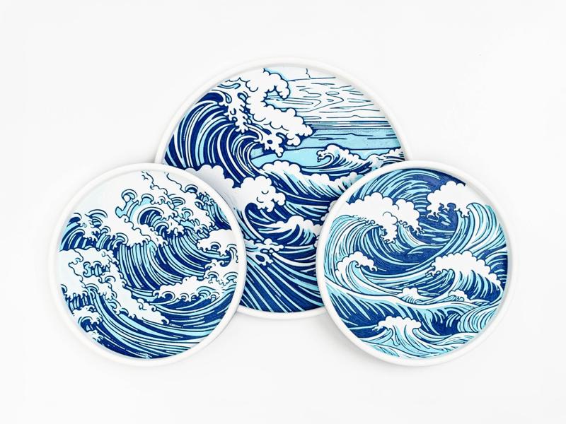 Wave Round Tray