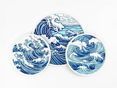 Wave Round Tray
