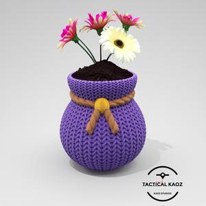 Knitted Roped Vase Planter