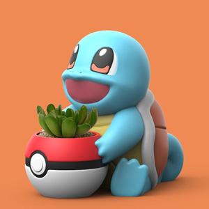 Squirtle Planter (Easy Print No Supports)