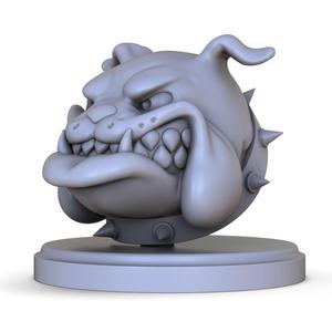 Bulldog dog with spikes