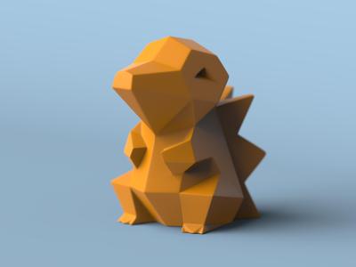 Low-poly Cyndaquil (Version 2)