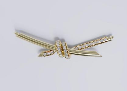 Tiffany knot diamond pendant necklace