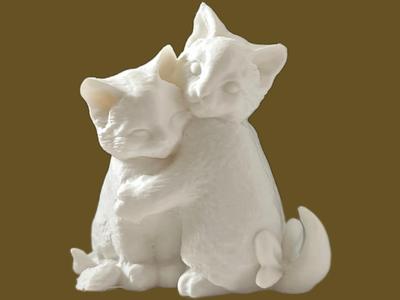 Adorable Cuddling Cat