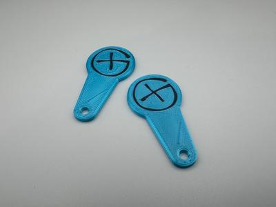 Shopping Cart Chip Keychain Geocaching 1