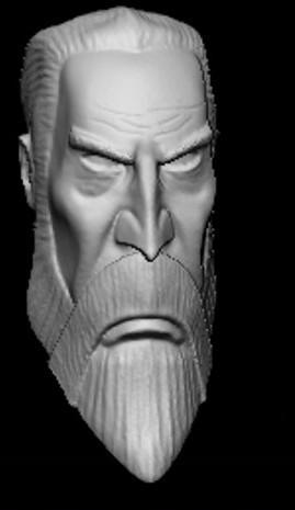 Star Wars Animated Dooku – Head Sculpt  – Clone Wars  – Black Series – Hottoys – 1:12 and 1:6 Scale-
