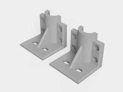 Lamp tripod to 40x20 aluminium extrusion adapter   
