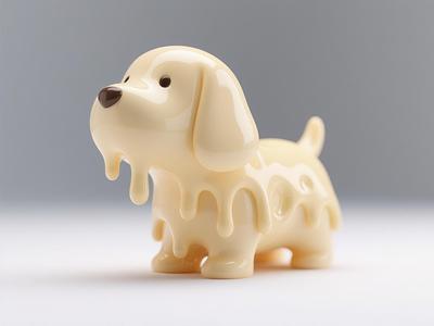 Scribble Dog – Cheese Dog Print in Place
