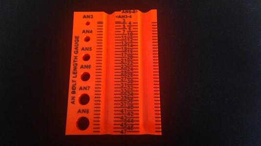 AN Bolt Length and Size Gauge for Aircraft Bolts   