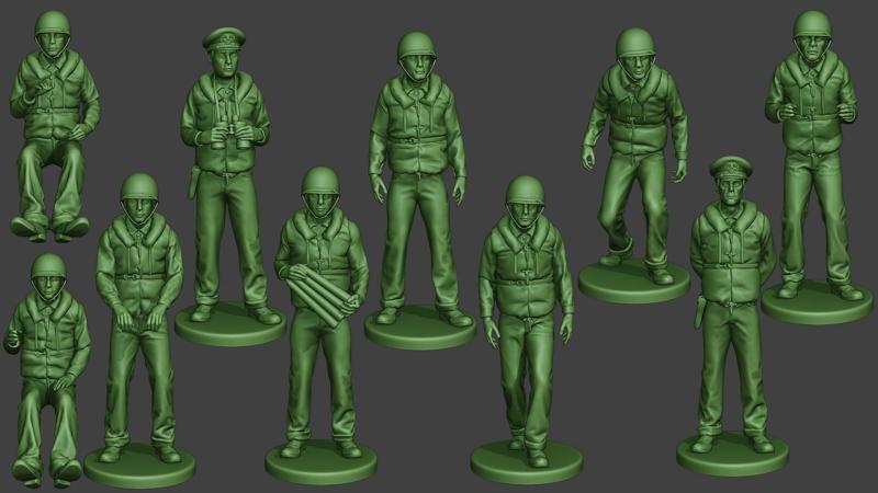 US Navy PtBoat Crew pack ww2 USN1 3D Model Collection