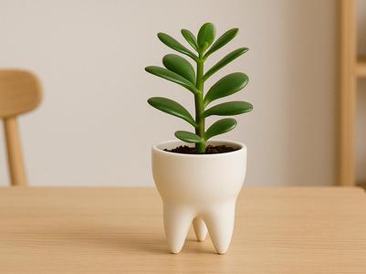 Tooth-Shaped Planter – Pot for Succulents – Decor