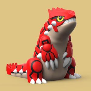 Chibi Groudon (Easy Print No Supports)