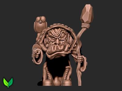 Orc Mage of Vogland – 28mm Fantasy Miniature (Presupported)   