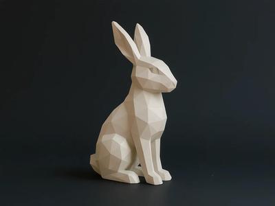 Lowpoly Modern Bunny
