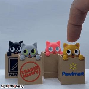 Cat in a Bag Clicker Fidget Toy