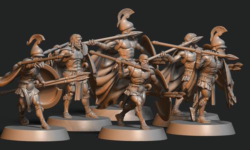 Ancient Greek Peltasta – Trathian Wolves – 32mm Miniatures