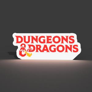 Dungeons & Dragons Logo & Dragon Lightbox LED Lamp