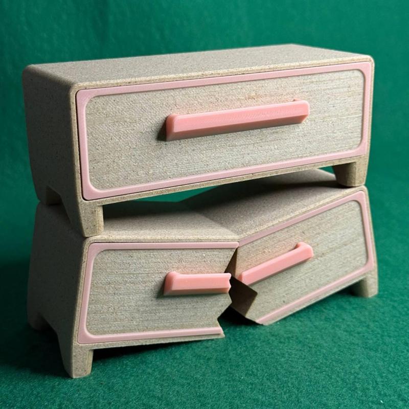 BROKEN DRAWER - MINI BROKEN WOODEN CABINET