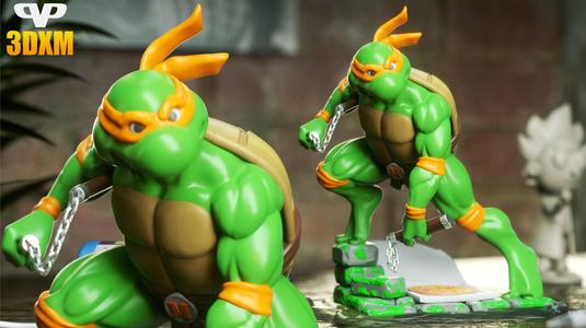 TMNT Michelangelo STL for 3D Printing ChibiSTL 3DXM