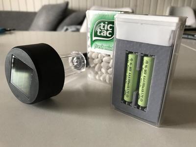 Emergency Solar Charger for AAA Batteries, EDC, Survival Charger, Flashlight, TicTac Insert, €1 garden light