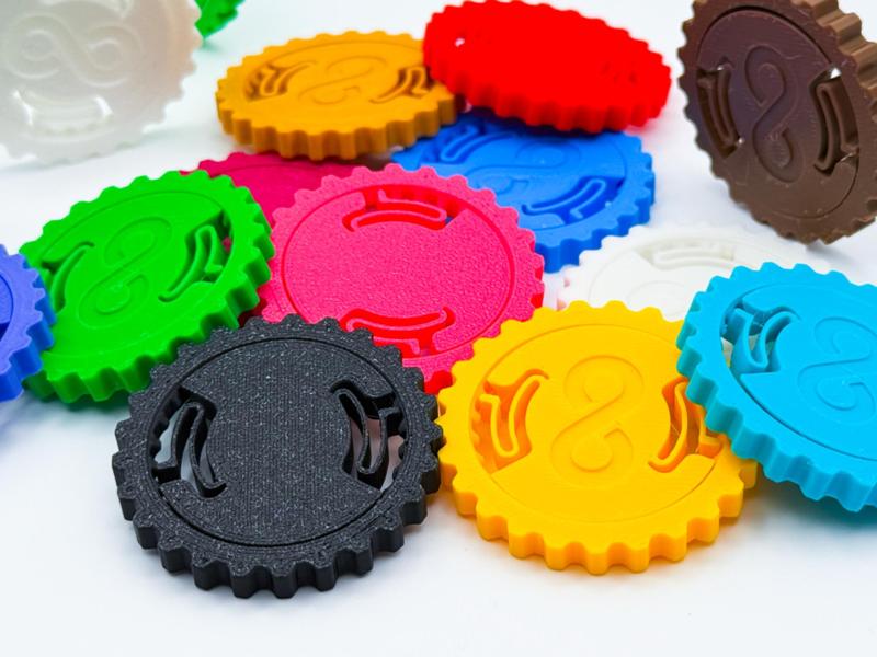 Noisy Cricket Fidget - Print in Place - Poker Chip