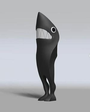 Hello I am Shark Sculpture Figure Fan Art Toy