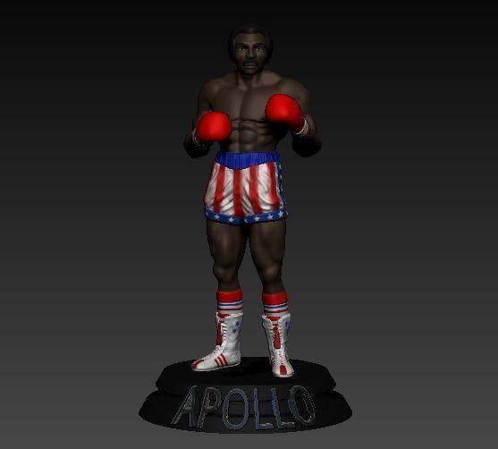 APOLLO boxing figurine with american flag
