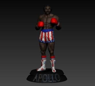 APOLLO boxing figurine with american flag
