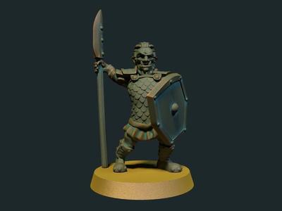 Hobgoblin halberdier/spearman 28mm (No supports needed)
